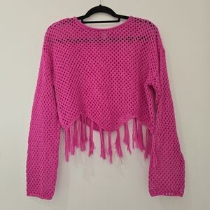 Vintage Rue 21 Hot Link Crochet Crop Top - Large